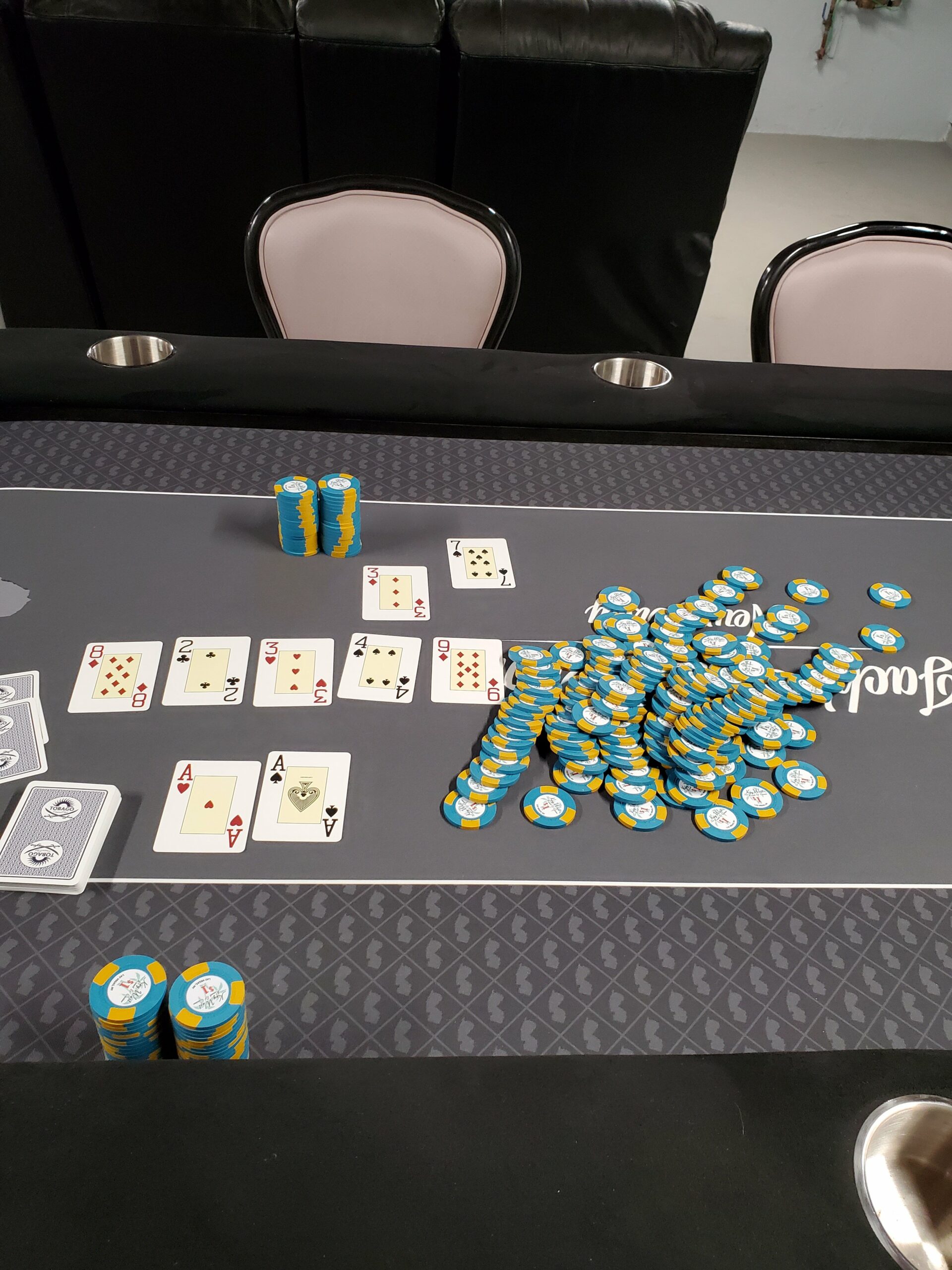 Cards being dealt at home game