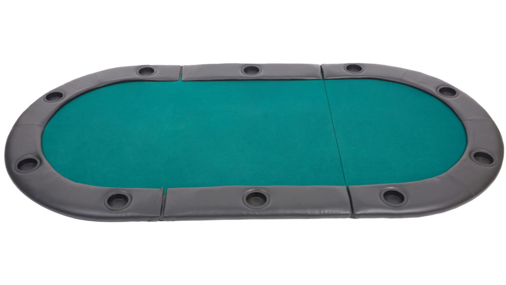 Folding rigid poker table top