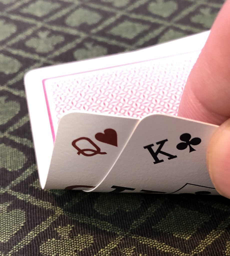 Fournier Poker Vision card detail showing Peek index