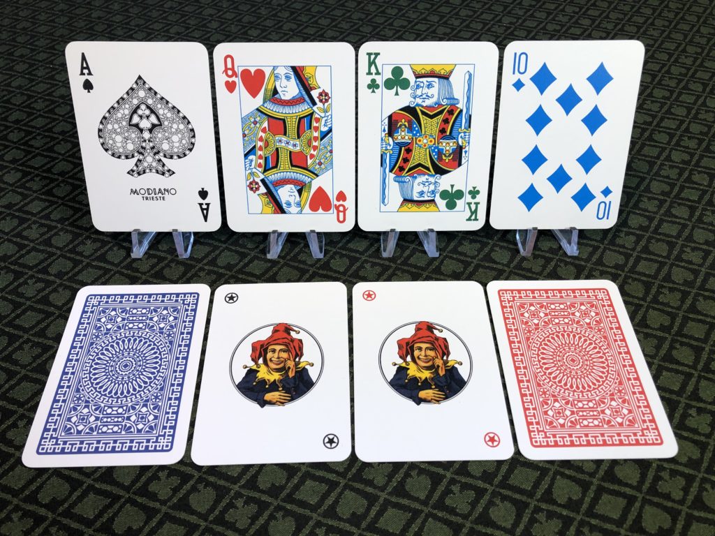 Modiano 4 Color Poker cards fanned